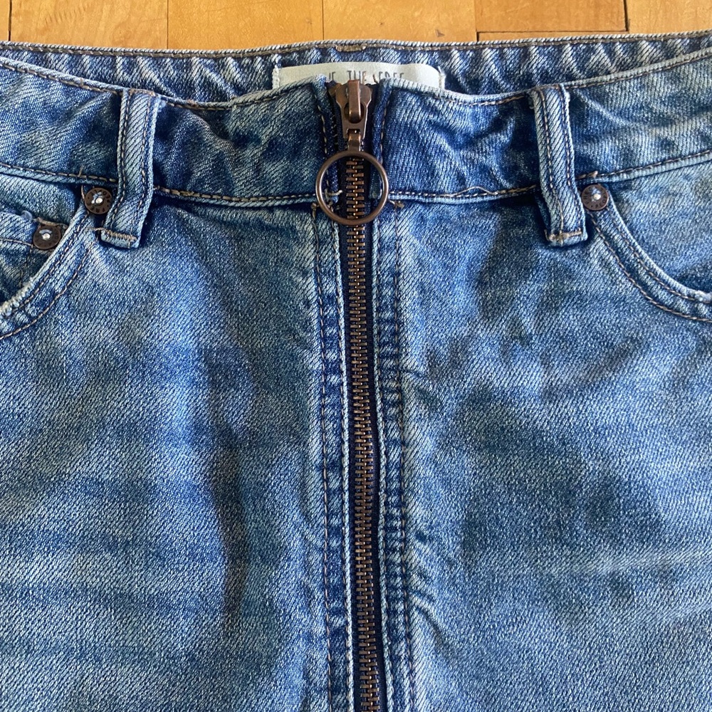 We the Free / Free People Zip It Up Jean Skirt - Picture 8 of 10